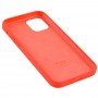 Чохол для iP 12 / 12 Pro Square Full silicone кавуновий / watermelon red