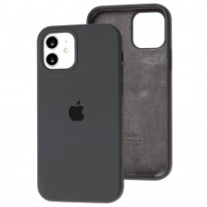 Чохол для iPhone 12/12 Pro Square Full silicone сірий / dark grey