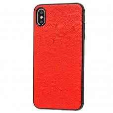 Чехол для iPhone Xs Max эко-кожа красный