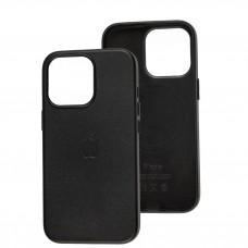 Чохол для iPhone 13 Pro Leather classic Full MagSafe black
