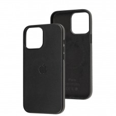 Чохол для iPhone 13 Pro Max Leather classic Full MagSafe black