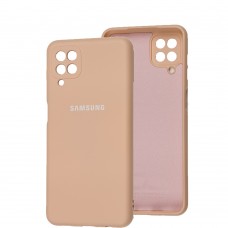 Чохол для Samsung Galaxy A12 (A125) Full camera рожевий / cappuccino