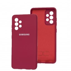 Чохол для Samsung Galaxy A52 Full camera вишневий / rose red