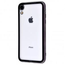 Чехол для iPhone Xr Style electroplating черно серый