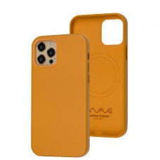 Чехол для iPhone 12/12 Pro WAVE Premium leather MagSafe orange
