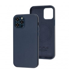 Чехол для iPhone 12/12 Pro WAVE Premium leather MagSafe baltic blue
