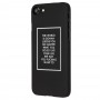 Чохол Daring для iPhone 7/8 матове покриття чорний з написом у рамці
