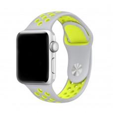Ремешок для Apple Watch Sport Nike+ 38mm / 40mm серо-лимонный (2)