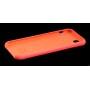 Чехол для iPhone 7 Silicone case ярко розовый белое яблоко