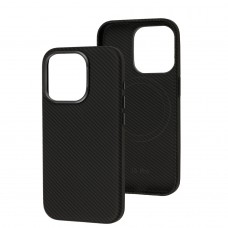 Чехол для iPhone 15 Pro Joyporodo Carbon MagSafe black