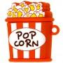 Чохол для Apple Airpods 3D cartoon з карабіном popcorn