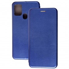 Чехол книжка Premium для Samsung Galaxy A21s (A217) темно-синий