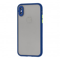 Чохол для iPhone X / Xs LikGus Totu camera protect синій