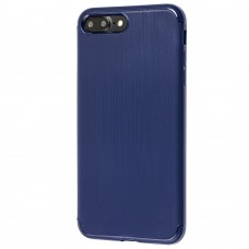 Чохол для iPhone 7 Plus / 8 Plus імітація металу синій
