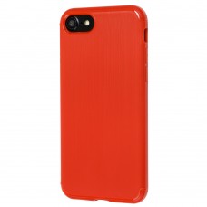 Чехол для iPhone 7 / 8 имитация металла красный