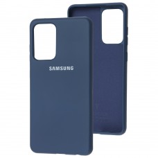 Чехол для Samsung Galaxy A52 (A526) Silicone Full синий / navy blue