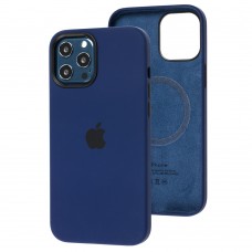 Чохол для iPhone 12 Pro Max MagSafe Silicone Full Size deep navy