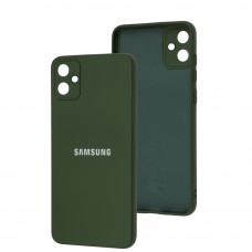 Чехол для Samsung Galaxy A05 (A055) Silicone Full camera dark green