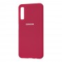Чохол для Samsung Galaxy A7 2018 (A750) Silicone Full рожево-червоний