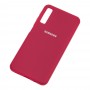 Чехол для Samsung Galaxy A7 2018 (A750) Silicone Full розово-красный