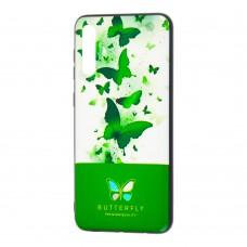 Чехол для Samsung Galaxy A50 / A50s / A30s Butterfly зеленый