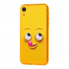 Чехол для iPhone Xr Smile желтый язычок