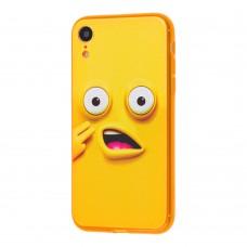 Чехол для iPhone Xr Smile желтый удивлен