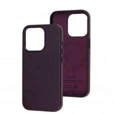 Чехол для iPhone 15 Pro Leather with MagSafe dark cherry