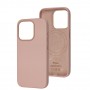 Чохол для iPhone 15 Pro Leather with MagSafe pink sand