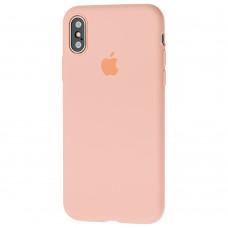 Чохол для iPhone X / Xs Silicone protective рожевий пісок
