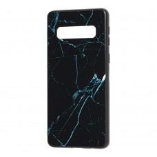 Чехол для Samsung Galaxy S10 (G973) Marble "черный"