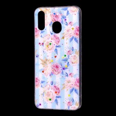 Чохол для Samsung Galaxy M20 (M205) Flowers Confetti "рожеві троянди"