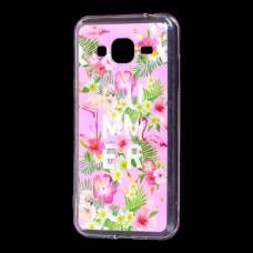 Чохол для Samsung Galaxy J3 2016 (J320) Flowers Confetti "рожеві квіти"