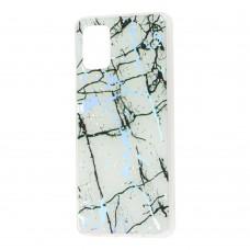 Чехол для Samsung Galaxy A51 (A515) силикон marble белый