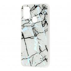 Чехол для Samsung Galaxy M21 / M30s силикон marble белый