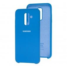Чехол для Samsung Galaxy A6+ 2018 (A605) Silky Soft Touch бледно-синий