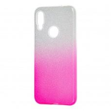 Чехол для Xiaomi Redmi Note 7 Shining Glitter серебристо-розовый