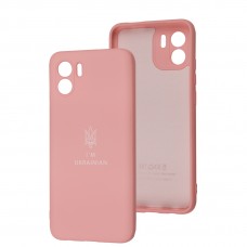 Чехол для Xiaomi Redmi A1/A2 Silicone Full Трезубец розовый / light pink