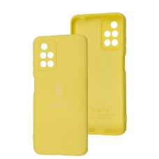 Чохол для Xiaomi Redmi 10 Silicone Full Тризуб жовтий