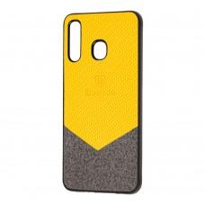 Чохол для Samsung Galaxy A20 / A30 Baseus color textile жовтий