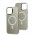 Чохол для iPhone 12 Pro Max IMD Colors MagSafe silver