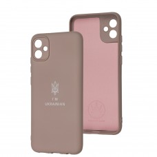 Чехол для Samsung Galaxy A04E (A042) Full Premium Трезубец розовый / pink sand
