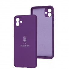 Чохол для Samsung Galaxy A04 (A045) Full Premium Тризуб фіолетовий / purple