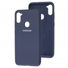 Чехол для Samsung Galaxy A11 / M11 Silicone Full темно-синий 