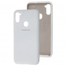 Чехол для Samsung Galaxy A11 / M11 Silicone Full белый