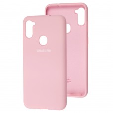 Чехол для Samsung Galaxy A11 / M11 Silicone Full светло-розовый