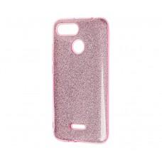 Чехол для Xiaomi Redmi 6 Shining Glitter с блестками розовый