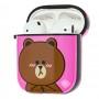Чехол для AirPods Young Style bear розовый