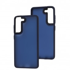 Чехол для Samsung Galaxy S21 FE (G990) Lyon Frosted navy blue