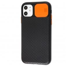 Чехол для iPhone 11 Safety camera черный / оранжевый